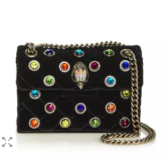 Kurt Geiger Velvet Mini Kensington London Crossbody Bag - Picture 1 of 11